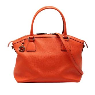 Gucci Pre-owned Handbags, female, Orange, Size: ONE SIZE Pre-owned Satchel