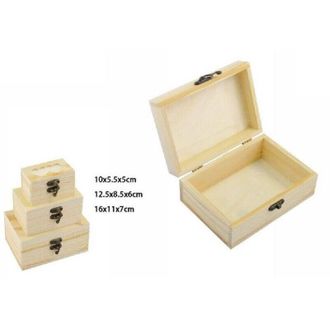 Trade Shop Trade Shop - Set 3 Scatole In Legno Decoupage Portagioie Matrioska Cofanetto 74015a Ly-10298