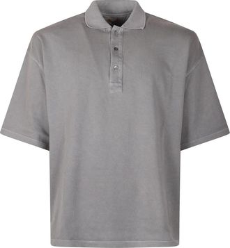 Barena Polo Shirt met Knopen - Heren - Polos - Grijs - 3XL - Katoen - Tops
