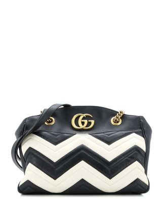 Gucci GG Marmont Chain Tote Matelasse Leather Medium shoulder bag - women - Calf Leather - One Size - Black