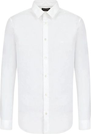 Emporio Armani Camicia - Heren - Zakelijke Overhemden - Wit - XL - Katoen - Overhemden
