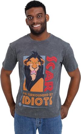 Disney Lion King Scar Short Sleeve T-Shirt in Scar Charcoal at Nordstrom, Size Xx-Large