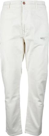 Daniele Alessandrini White Cotton Stretch Slim Fit Jeans