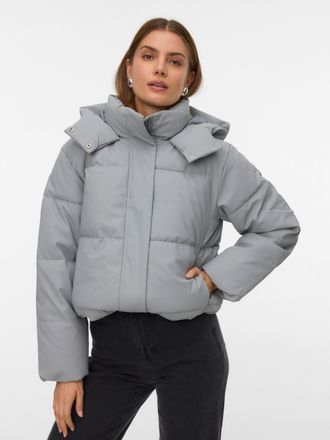 Vero Moda Steppjacke VERO MODA VMGRETAKYLIE SHORT COATED JACKET NOOS, Damen, Gr. S, alloy, Web, Obermaterial: 100% Polyester, unifarben, Jacken Steppjacke