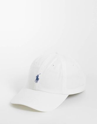 Polo Ralph Lauren Icon - Cappellino in twill color crema con logo-Bianco