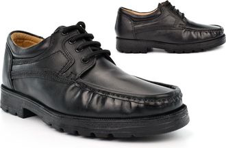 Generic Mens Real Leather Shoes Boys School Shoes Size 6 Boys Shoe Size 7 Leather Shoe Lace Up Work Comfort Sizes 6-12 Black 11 UK