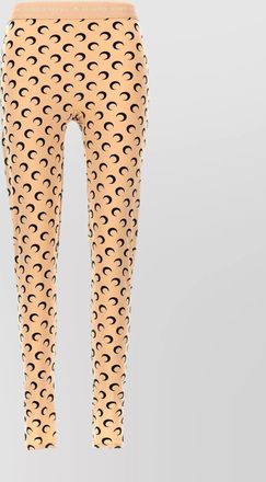 Marine Serre printed high-rise stirrup leggings