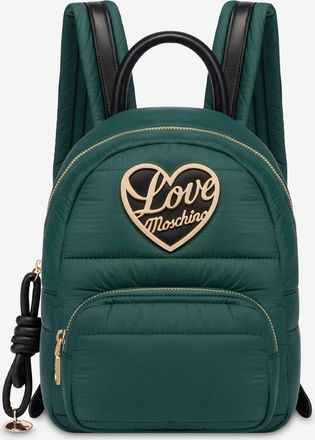 Love Moschino Zaino piccolo in nylon trapuntato - Verde