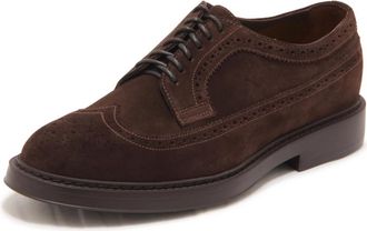 Doucal's Su&egrave;de Veterschoenen- Gemaakt in Itali&euml; - Heren - Veterschoenen - Bruin - 42 1/2 EU - Su&egrave;de - Schoenen