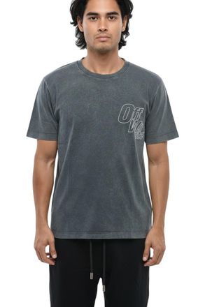 Off-white Dark Grey Crew Neck T-Shirt