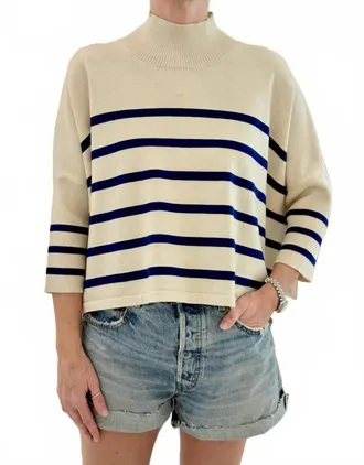 Kerisma Aja Stripe Sweater In Ecru Navy