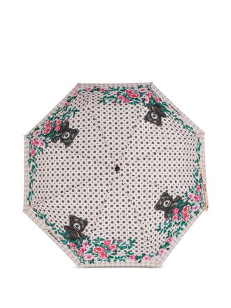 Moschino floral bear-print umbrella - Neutrals
