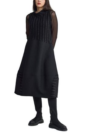 Luukaa D'Celli Faylen Balloon-Shaped Dress in Monochrome Black at Nordstrom, Size 10
