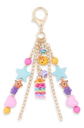 Leith Star Beaded Bag Charm in Pink Multi- Gold at Nordstrom Rack