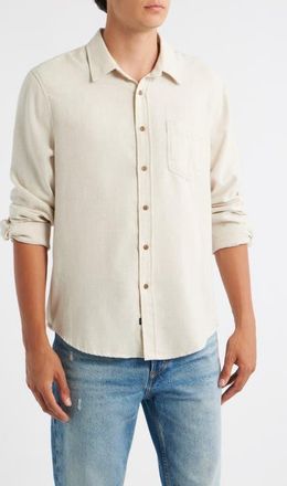 Rails Runson Relaxed Fit Flannel Button-Up Shirt in Cream Heather at Nordstrom, Size Xx-Large