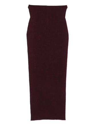 Alberta Ferretti wool pencil maxi skirt - women - Virgin Wool - 42 - Purple