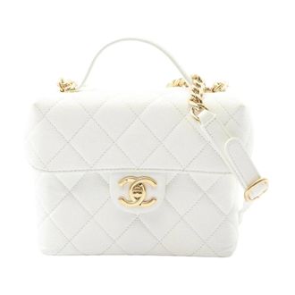 Chanel Pre-owned Vintage Quilted Vanity Case - Dames - Pre-owned - Wit - Maat: ONE Size