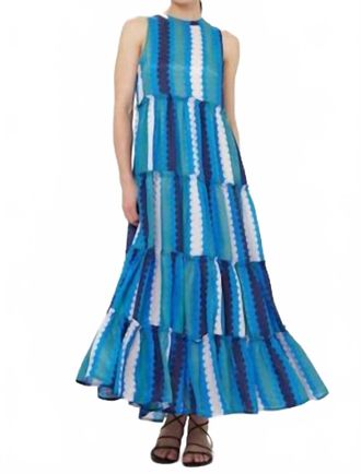 Oliphant Ruffle Tiered Maxi Dress In Meko Blue