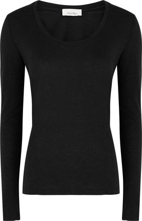 American Vintage Jacksonville Slubbed Cotton-blend top - Black - XS