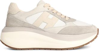 Hogan Chunky Grey Leather Sneakers