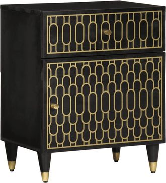 vidaXL Mesita De Noche Madera Maciza De Mango 50x33x60 Cm Vidaxl