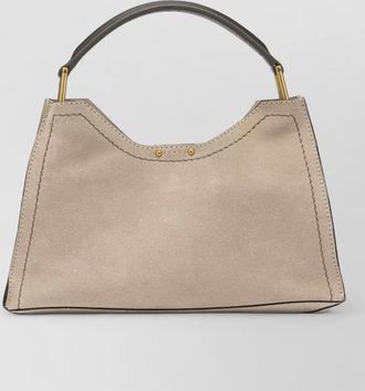 Gianni Chiarini shoulder bag suede finish gold tone hardware