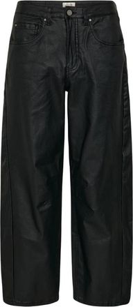 Cream Wijde broek - Dames - Wijde Broeken - Zwart - W25 - Katoen - Broeken