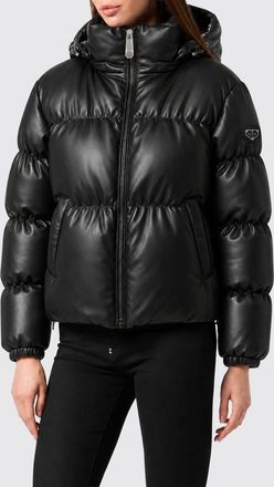 Philipp Plein Piumino corto in pelle sintetica trapuntata con cappuccio