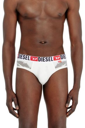 Diesel Briefs with sheer devor&eacute; effect - Briefs - Man - White