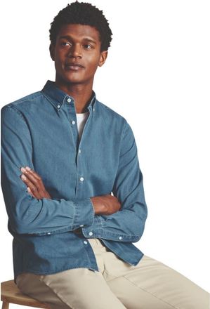 CHARLES TYRWHITT Denim Shirt in Ocean Blue at Nordstrom, Size X-Large