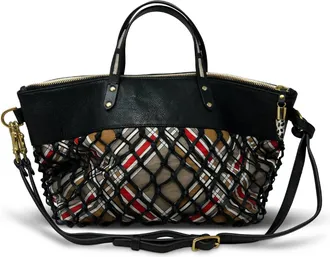 Kempton & Co. Womens Knotted Devon Holdall Bag In Black Multi