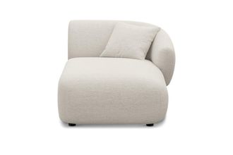 Castlery Auburn Right Chaise Customized, Performance Classic Twill Cream, Spill Resistant, Modular Sofa for Living Room, Castlery Brand