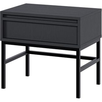 Selsey Evo - Comodino - 50 cm - con cassetto e telaio - nero - Selsey