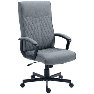 Vinsetto Vinsetto Silla De Oficina Giratoria 360&deg; Silla De Escritorio De Tela Con Respaldo Alto Altura Ajustable Y Funci&oacute;n De Inclinaci&oacute;n 65x72x102-112,5 Cm
