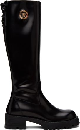Versace Black Leather Alba Ankle Boots from $916.00 - on