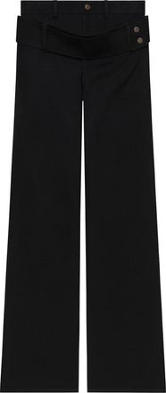 Courr&egrave;ges Double Belt Denim Pants - Dames - Wijde Broeken - Zwart - W26 - Denim - Broeken