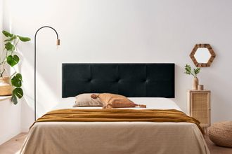Moonia Cabecero Tapizado Altea Acualine 100x50x5 Cm - Negro - Moonia