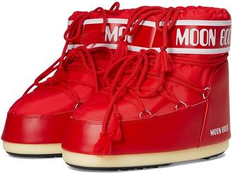 Moon Boot Icon Low Nylon Womens Cold Weather Boots Red : EU 42-44 (US Womens 10-11.5) B - Medium, Synthetic