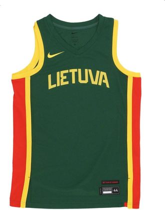 Nike Basketbal Tank Top Litouwen - Heren - Fitness - Groen - L - Polyester - Fitness