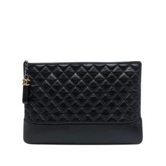 Chanel Pre-owned Gabrielle O Case - Dames - Pre-owned - Zwart - Maat: ONE Size Leer