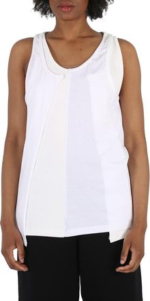 Maison Margiela Off White Layered-Detail Tank Top, Size X-Small