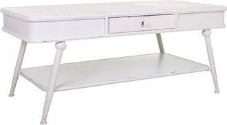 Wanderlust Deco Wanderlust Deco - Mesa De Centro De Metal Blanco 120x60x53