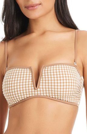 Sanctuary Clean Bandeau Bikini Top in Toasted Coconut at Nordstrom, Size X-Large