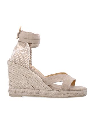 Castaner Beige Solid Bailey Wedges