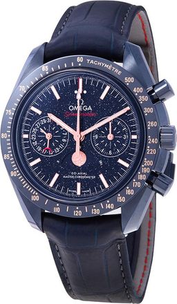 Omega Pre-owned Omega Speedmaster Chronograph Blue (Aventurine) Dial Mens Watch 304.93.44.52.03.002