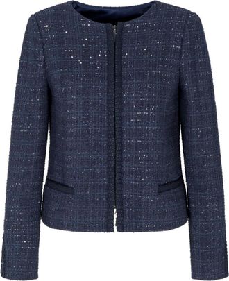 Emporio Armani Blue Zip-up Blazer