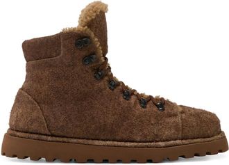 Marsèll Pallottola shearling lace-up boots - Brown