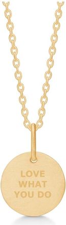 Frk. Lisberg Accessoires, Dames, Geel, M, Inspirerende Hanger Ketting Love What YOU DO