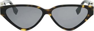 Fendi Ff Diamonds Brown Cat Eye Sunglasses