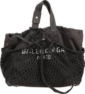 Balenciaga Logo Mesh Tote
